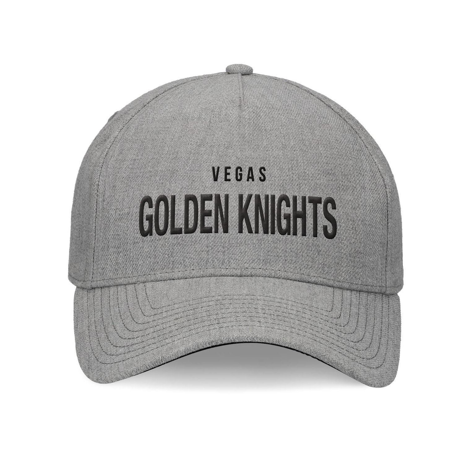 Men's Heather Gray Vegas Golden Knights Elements A-Frame Leather Strap Back Hat