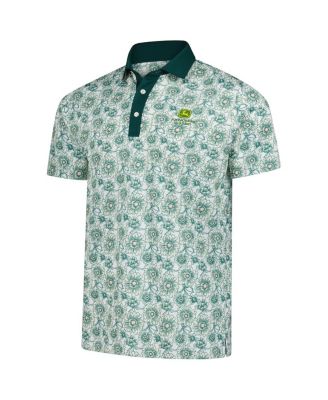 Мужская белая рубашка поло John Deere Classic Pique Flower Fields от Puma