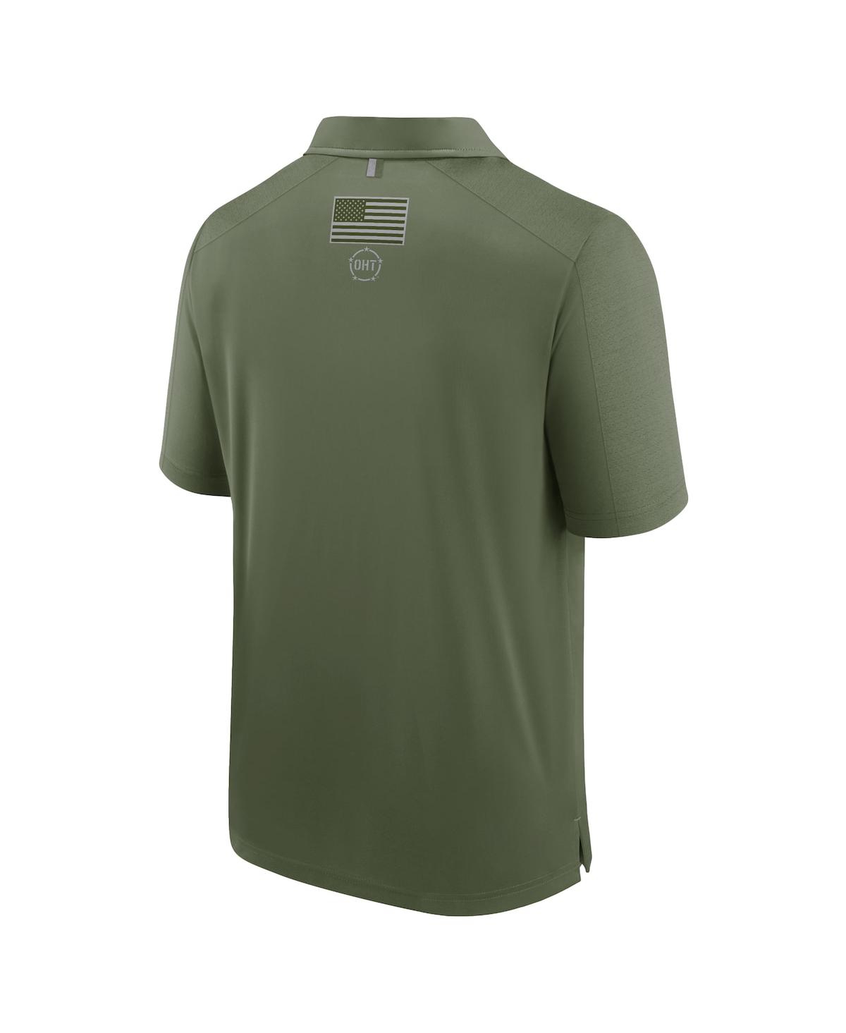 Fanatics Men's Olive Notre Dame Fighting Irish Oht Defender Polo Shirt In Green