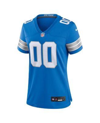 Женская синяя игровая майка Nike Detroit Lions, изготовленная на заказ