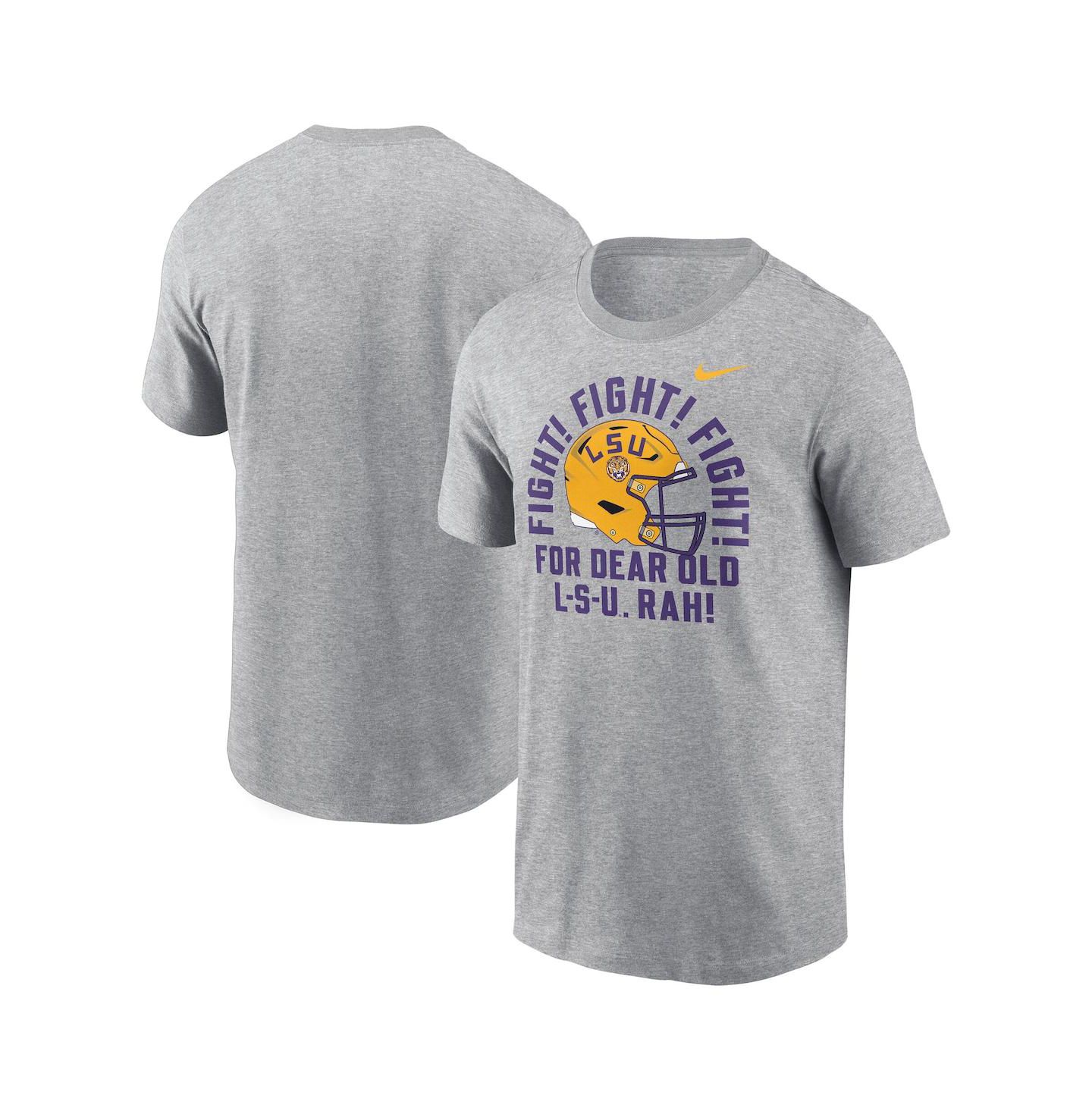 Мужская футболка Nike Heather Gray LSU Tigers Local Song — фото 1
