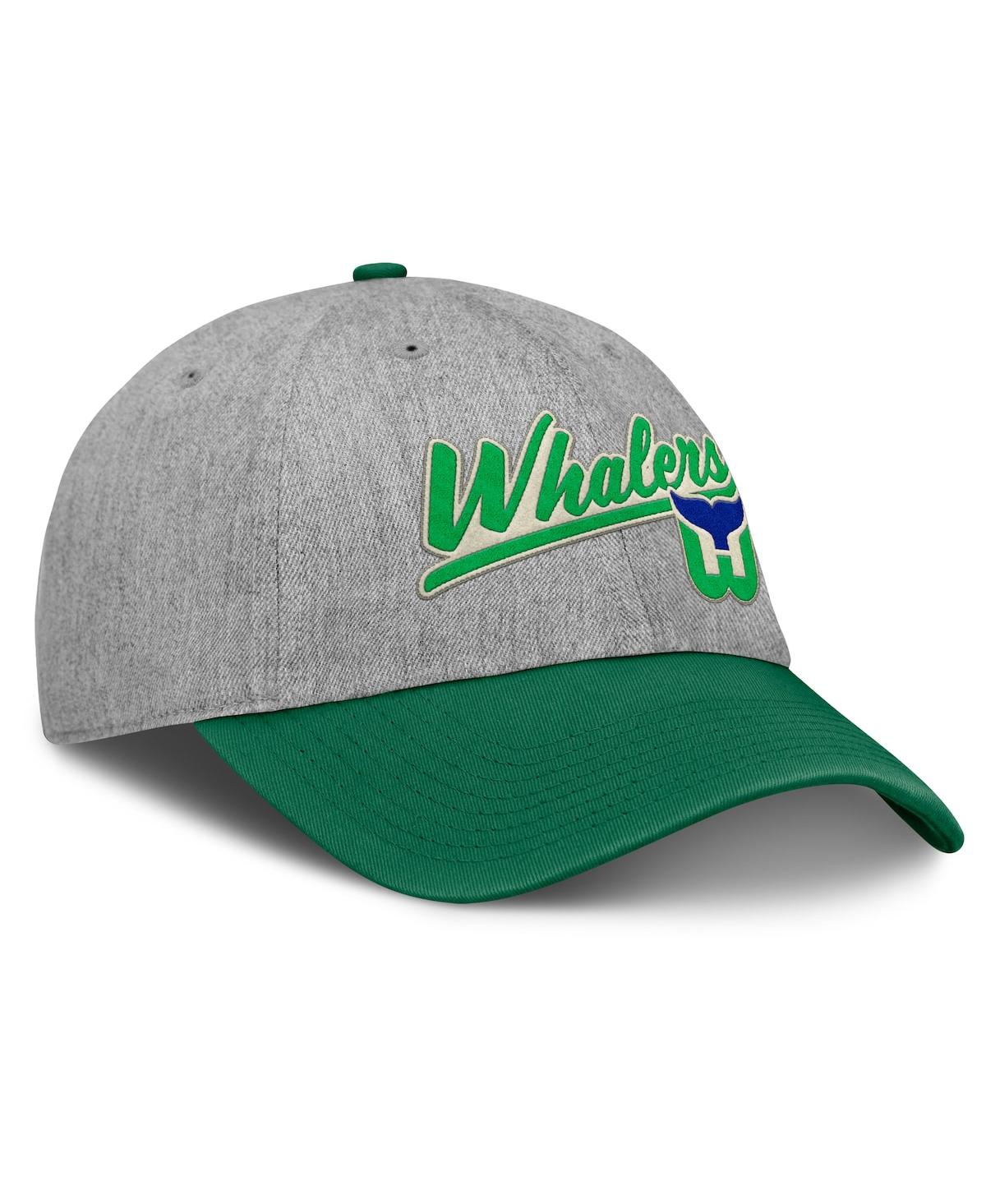 Fanatics Men's Gray/green Hartford Whalers Rebound Adjustable Hat