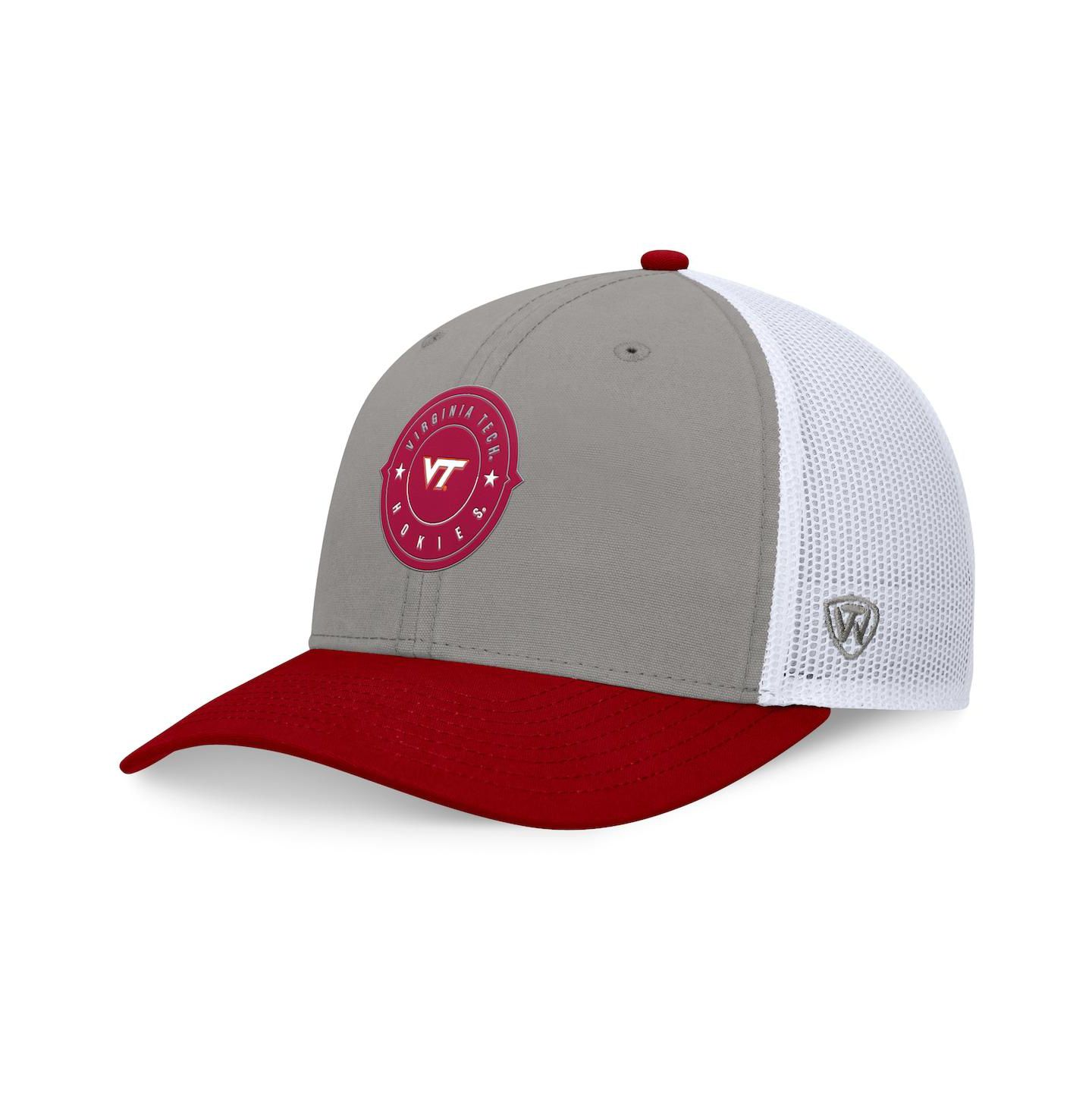 Мужская кепка Top of the World Gray/Maroon Virginia Tech Hokies Rob Trucker Adjustable Hat — фото 1