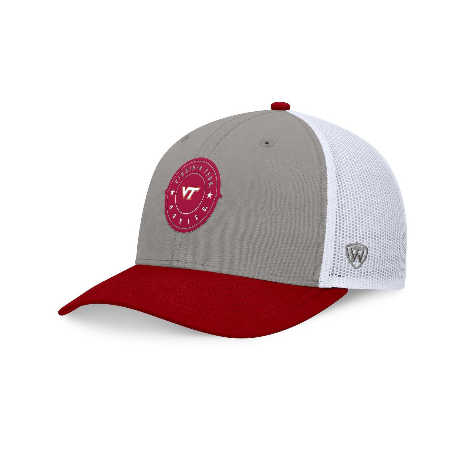 Men's Gray/Maroon Virginia Tech Hokies Rob Trucker Adjustable Hat