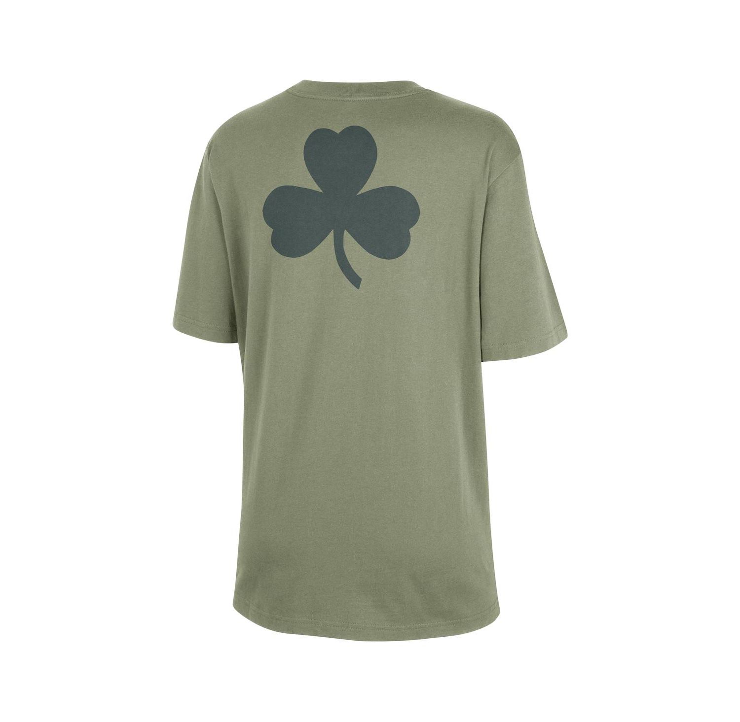 Women's Green Boston Celtics Courtside Statement Edition Boyfriend T-Shirt