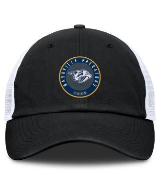 Мужская черно-белая регулируемая шляпа Fanatics Nashville Predators Averie Trucker от Fanatics