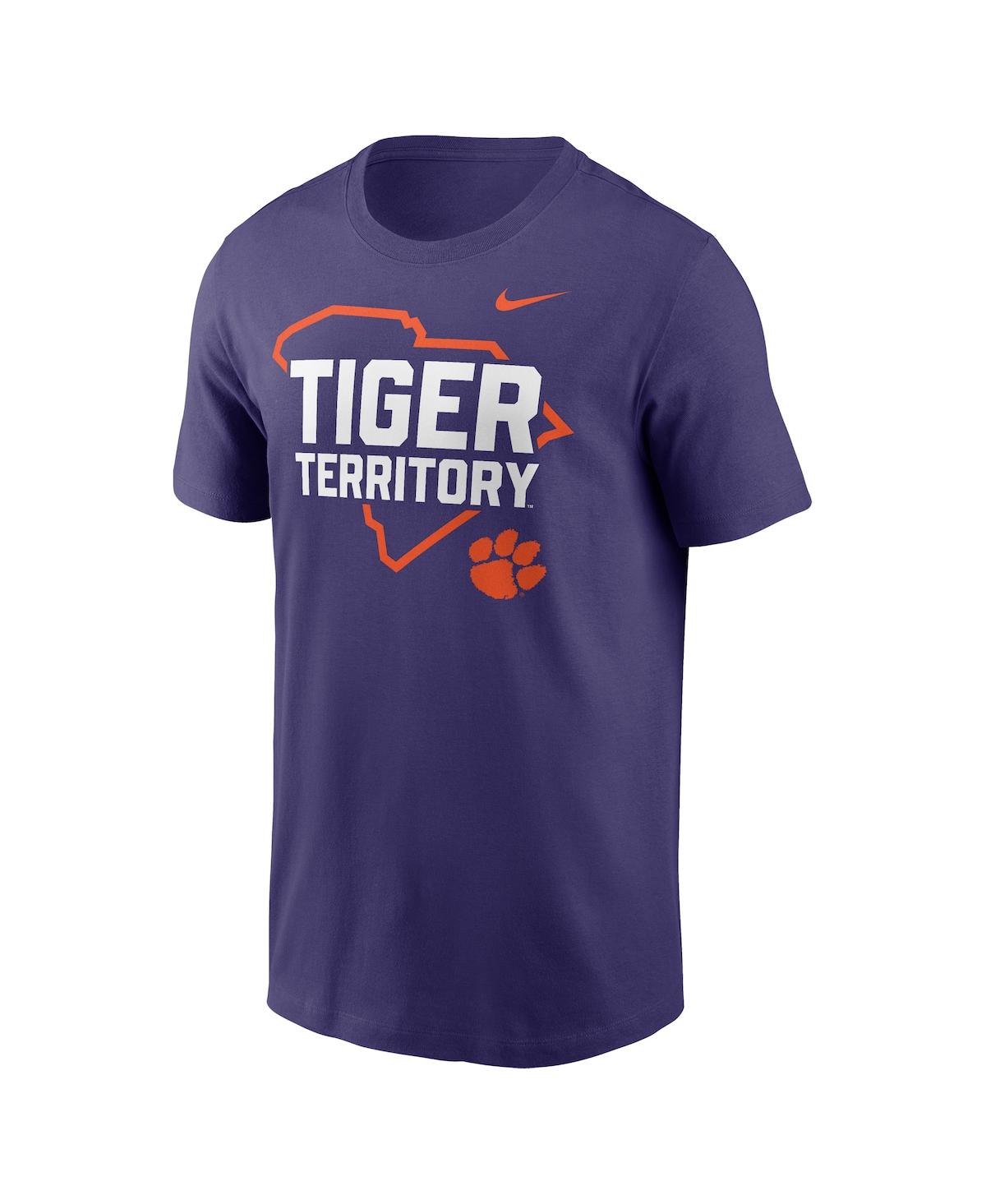 Nike Men's Purple Clemson Tigers Campus Local T-shirt In Animal Print