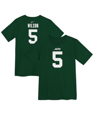Nike - Little Boys and Girls Garrett Wilson Green New York Jets Player Name Number T-Shirt