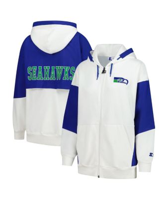 Starter - Women's White Seattle Seahawks Scrimmage Full-Zip Hoodie
