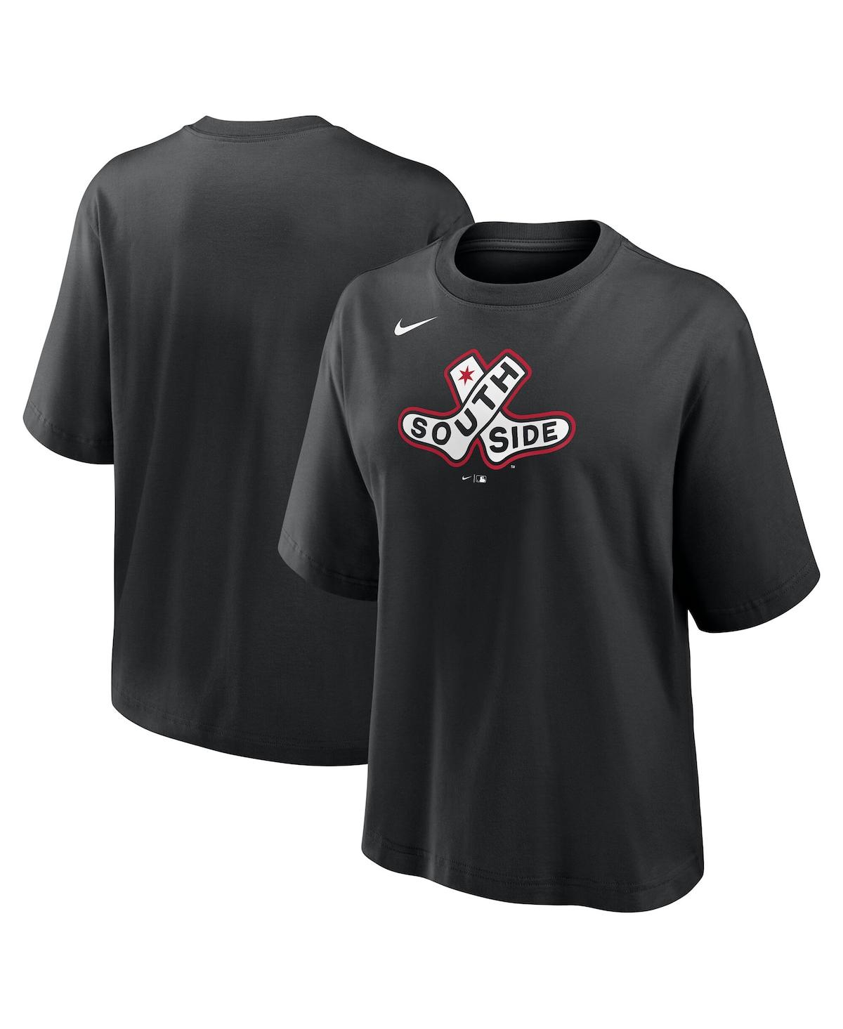 Nike Black Chicago White Sox Side Cinch Fashion Tri-blend Performance T-shirt In Black