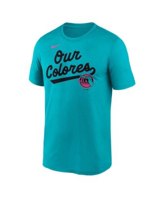 Мужская футболка Nike Teal Miami Marlins 2025 City Connect Team с надписью 