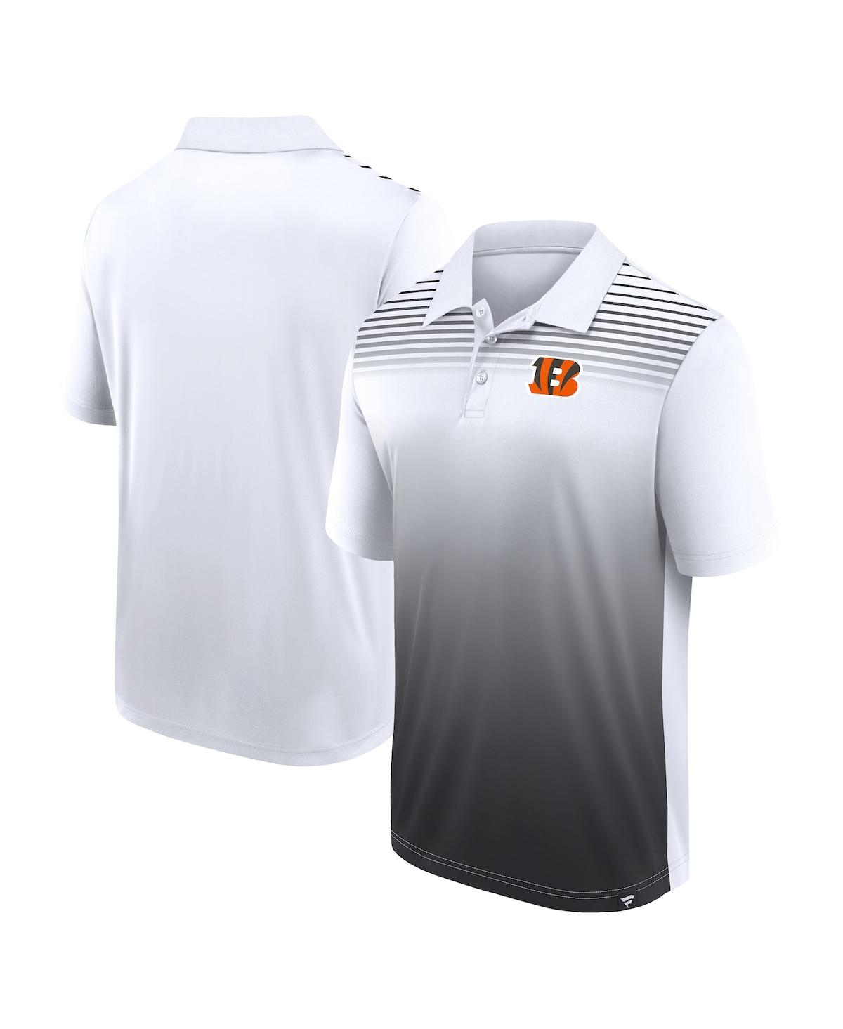 Men's White/Black Cincinnati Bengals Sandlot Game Polo Shirt - White, Black