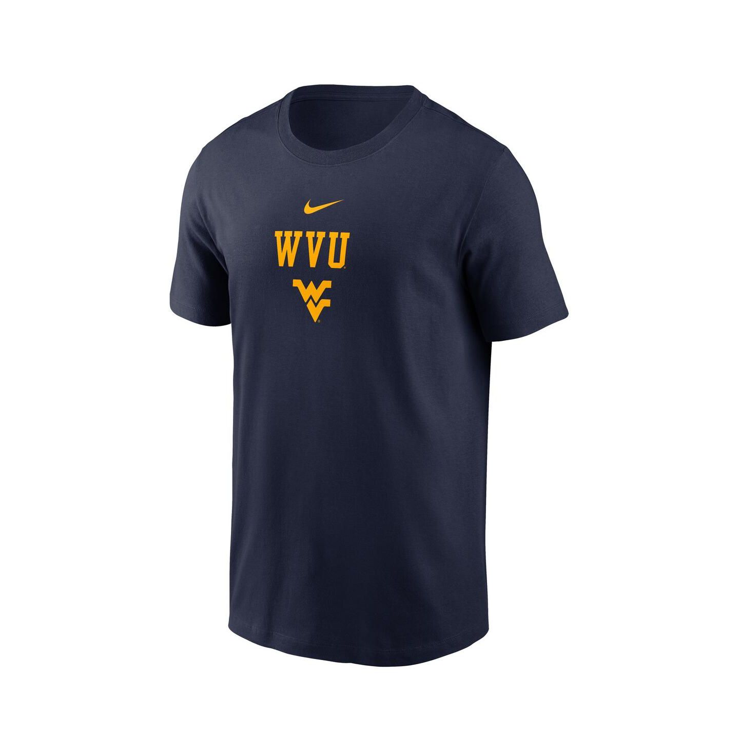 Мужская футболка Nike Navy West Virginia Mountaineers 2-Hit Stacked — фото 2