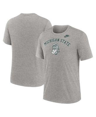 Nike - Men's Heather Gray Michigan State Spartans Legacy Arch Tri-Blend T-Shirt