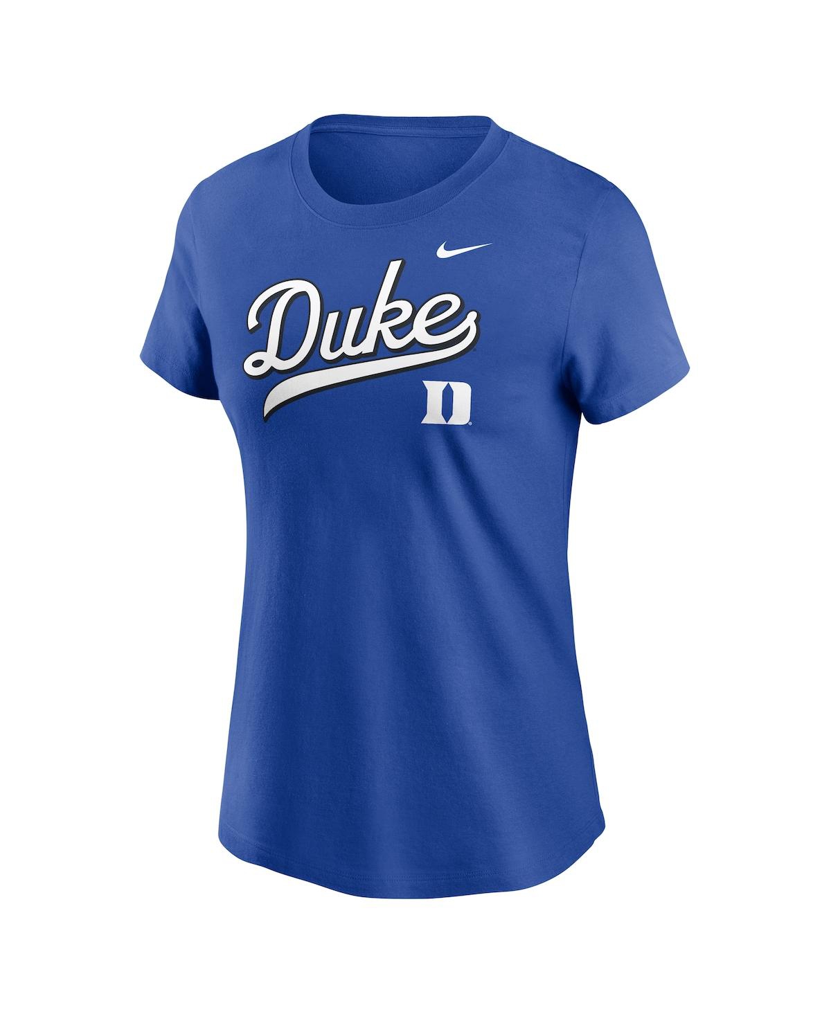 Nike Duke Athletic Prep Arch Local Script  Women's College T-shirt In Blue