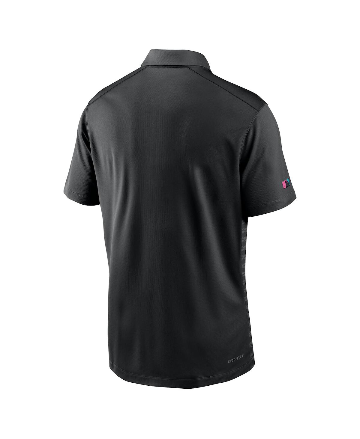 Nike Men's Black Miami Marlins 2025 City Connect Authentic Collection Victory Performance Polo Shirt In Gold