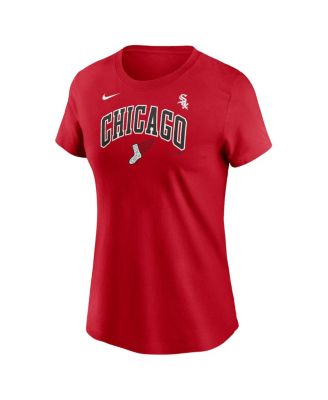 Women's Luis Robert Jr. Red Chicago White Sox 2025 City Connect Fuse Name Number T-Shirt