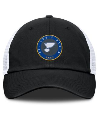 Мужская черно-белая регулируемая шляпа дальнобойщика Fanatics St. Louis Blues Averie Trucker