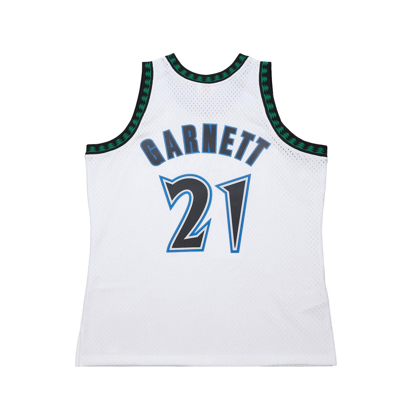 Мужской топ Mitchell & Ness Kevin Garnett White Minnesota Timberwolves 2003-04 Swingman Jersey — фото 3