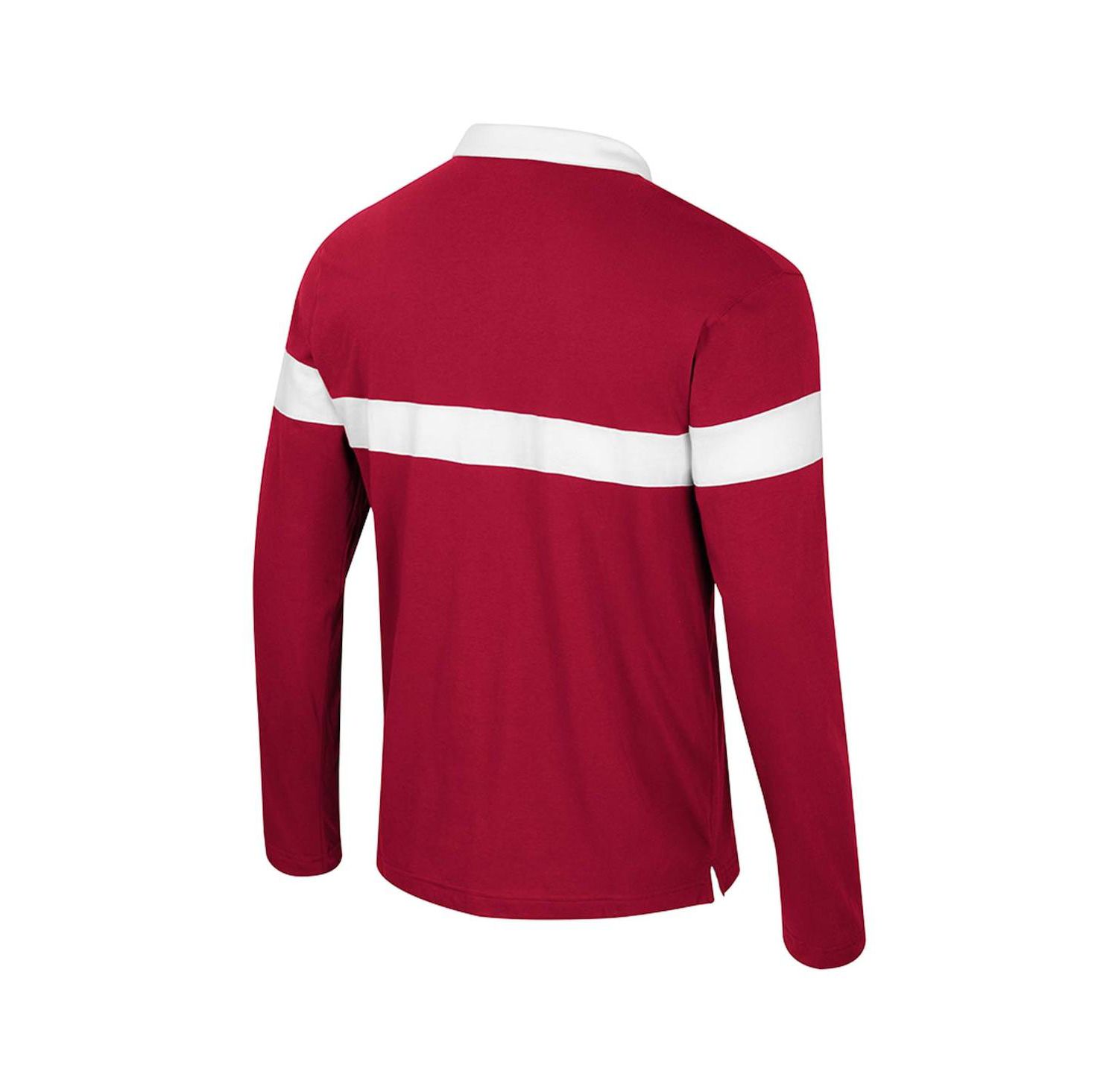 Men's Cardinal Arkansas Razorbacks Too Cool for School Long Sleeve Polo Shirt