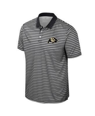 Мужская черная рубашка поло Colosseum Colorado Buffaloes в полоску от Colosseum