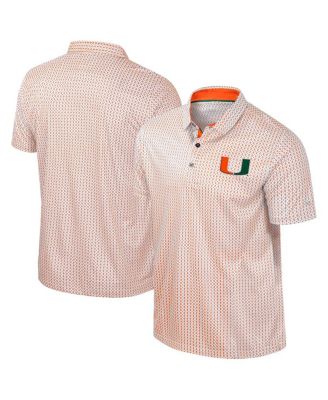 Colosseum - Men's Orange Miami Hurricanes Big Tall Marty Rival Polo Shirt
