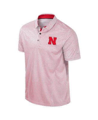 Мужская рубашка поло Colosseum Scarlet Nebraska Huskers Big Tall Marty Rival от Colosseum