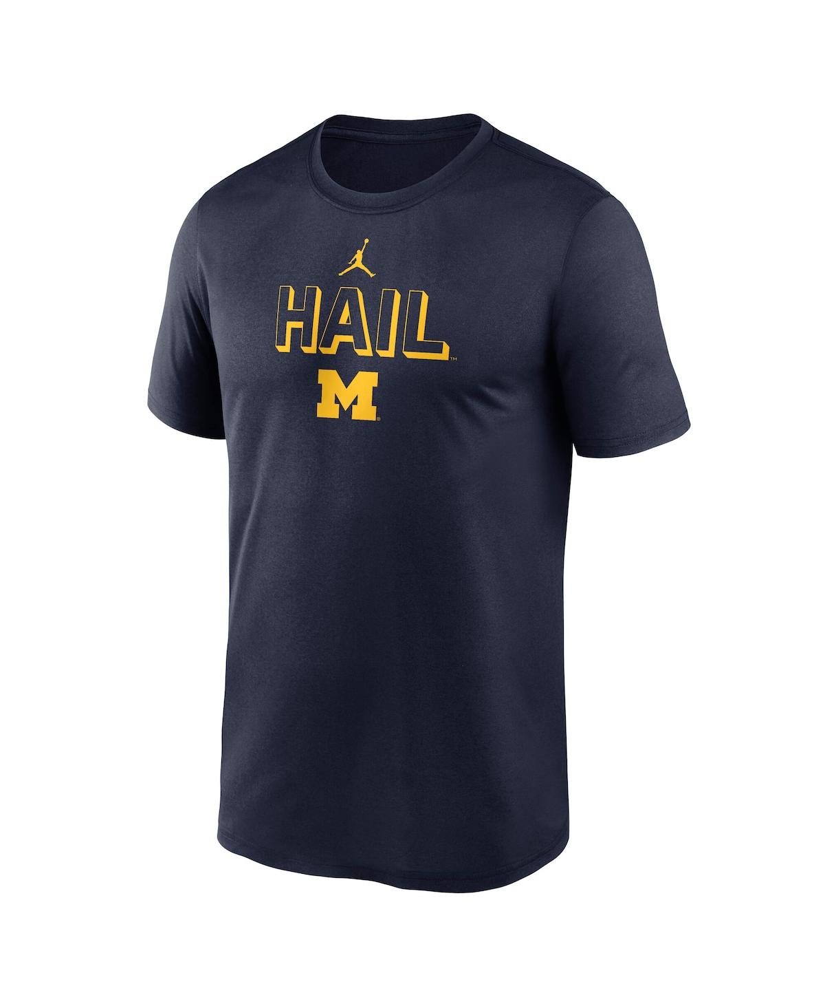 Jordan Men's Navy Michigan Wolverines 2025 Sideline Legend Performance T-shirt In Blue