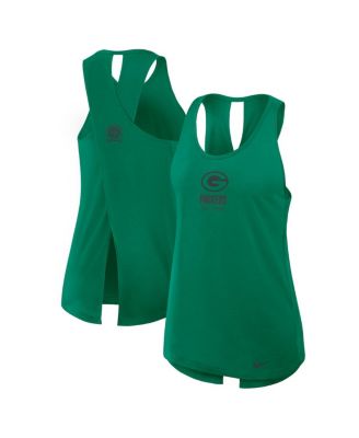 Nike - Women's Green Green Bay Packers Glory Crisscross Performance Tank Top