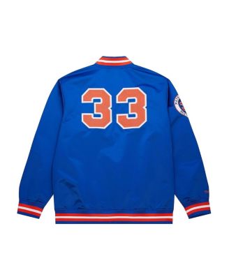 Men's&nbsp;Patrick Ewing Royal New York Knicks NBA Legends Full-Snap Satin Jacket