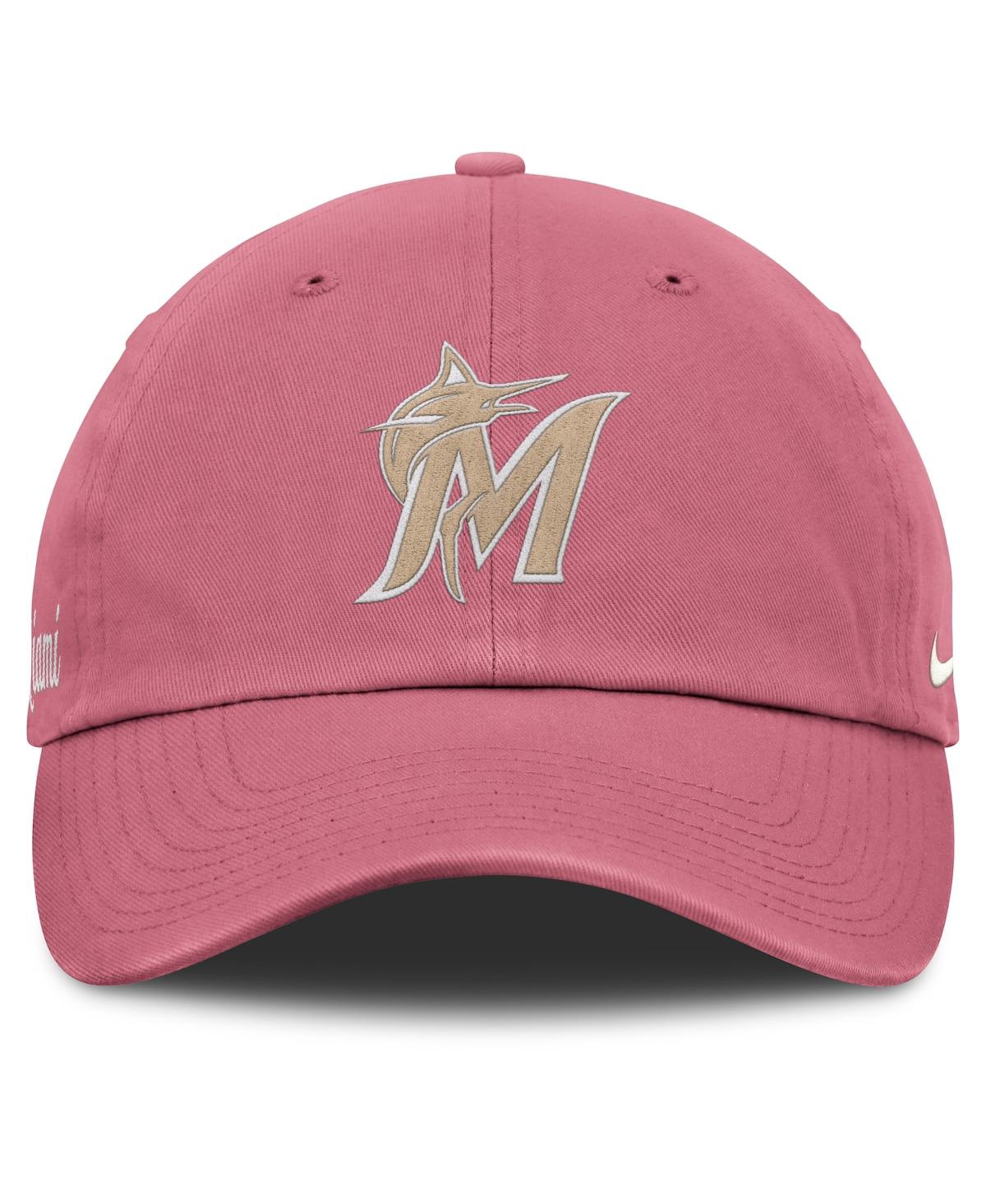 Nike Men's And Women's Pink Miami Marlins Club Adjustable Hat