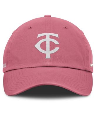 Мужская и женская розовая кепка Nike Minnesota Twins Club с регулируемой посадкой