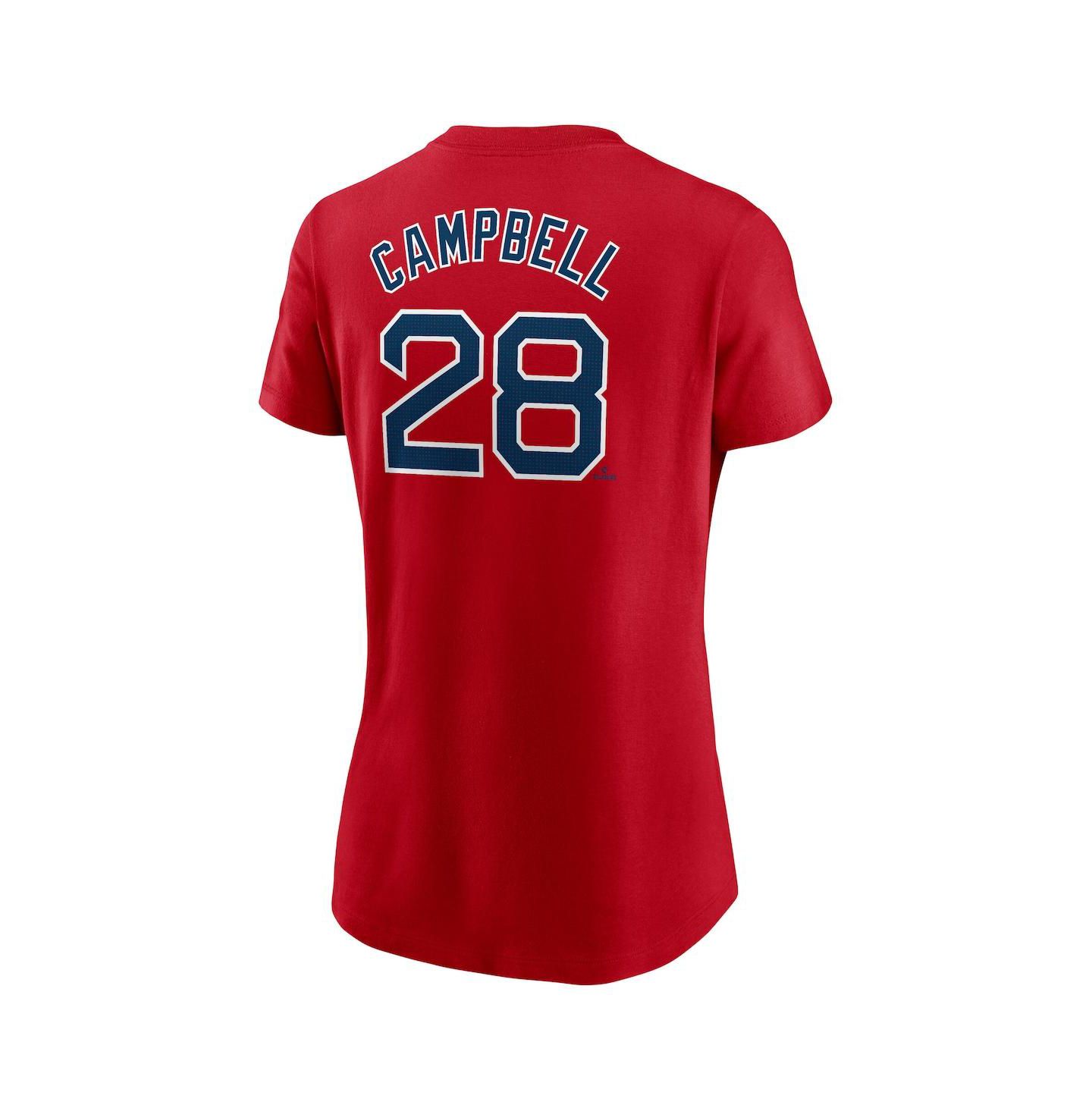 Женская футболка Nike Kristian Campbell Red Boston Red Sox Fuse Name & Number — фото 3