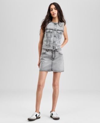 And Now This - Women's Denim Mini Skirt