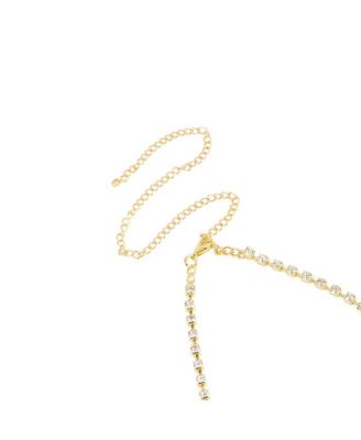 Silver-Plated Crystal Necklace