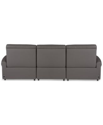 Thandler 3-Pc. Leather Sofa with 2 Power Recliners and 1 Drop Down Table, Exclusively at Macy's
