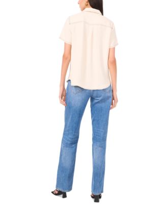 Women's Flap-Pocket Short-Sleeve Top