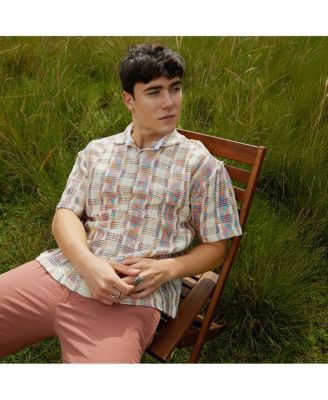 Мужская белоснежная футболка-поло Prism оверсайз от Campus Sutra