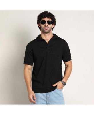 Мужская футболка-поло Campus Sutra с принтом Onyx Black Tactitle