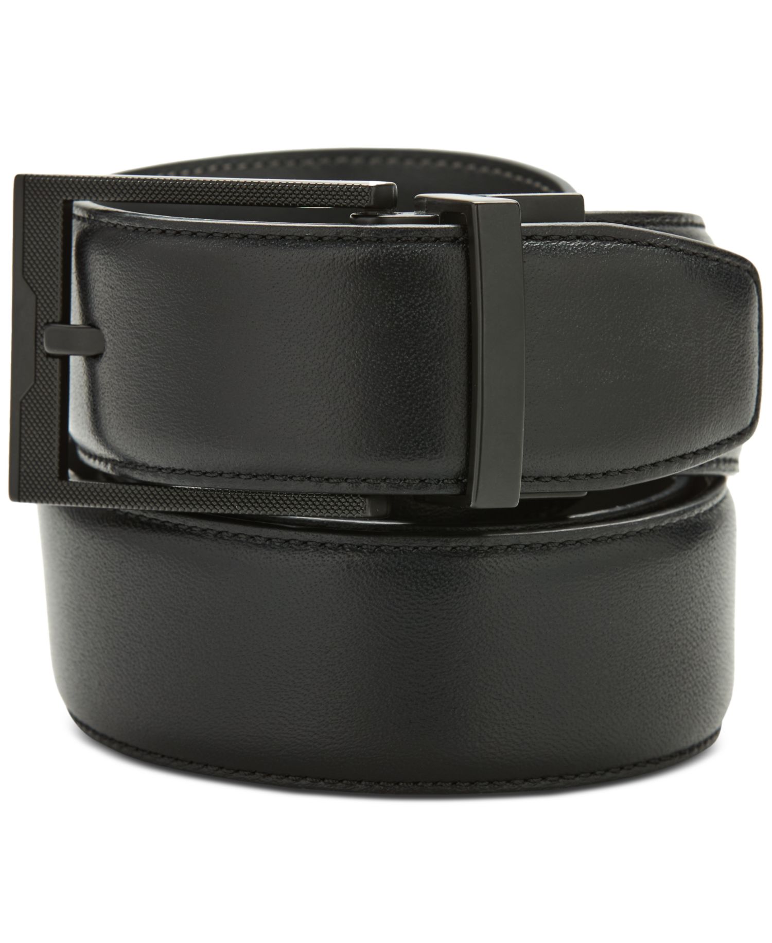 Men's Black Leather Stanely Belt