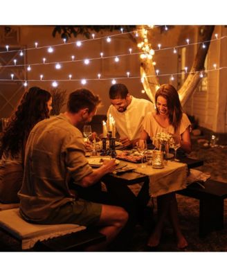 Solar String Light Fit 6-Rib 7/8/9 Ft Outdoor Patio Umbrella 96 LED Cold White