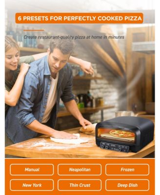 Indoor Electric Pizza Oven, Includes Pizza Stone & Shovel
