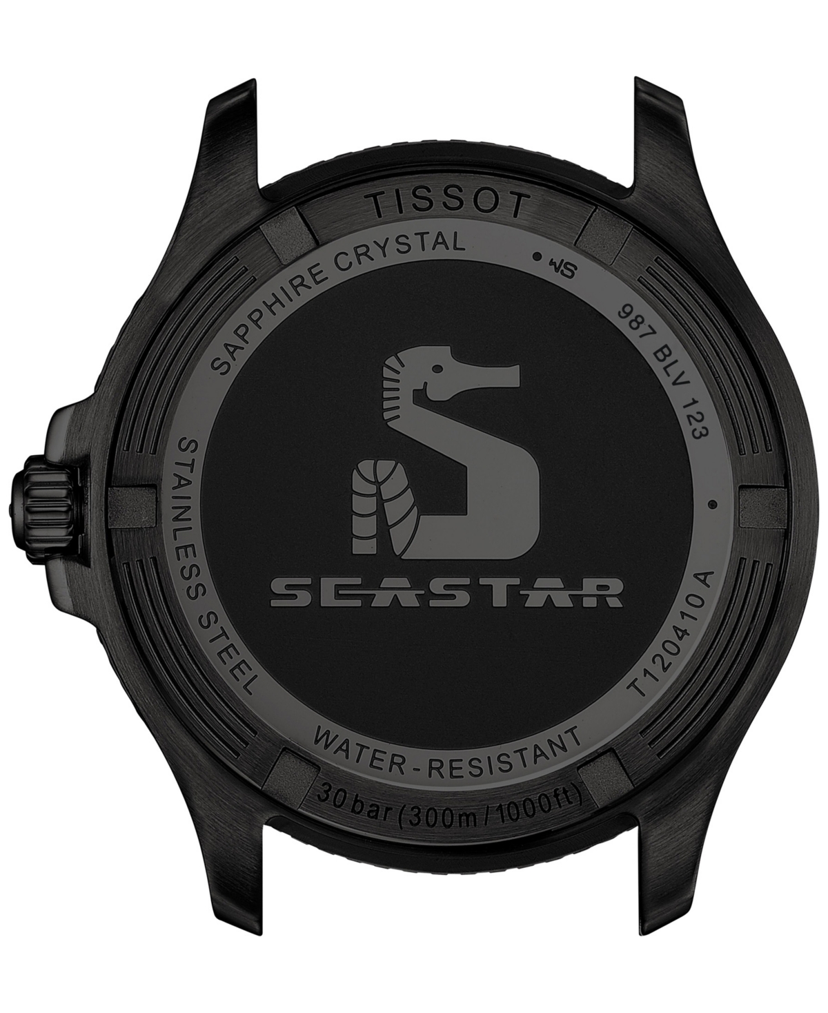 Tissot Men's Swiss Seastar 1000 Black Pvd Stainless Steel Bracelet Watch 40mm