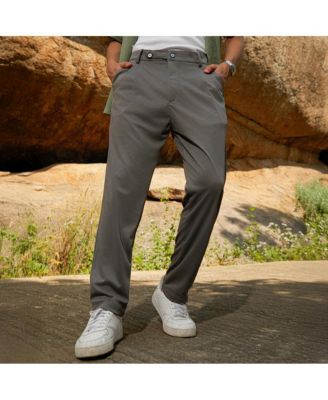 Мужские брюки-чино в мелкую клетку Campus Sutra пепельно-серого цвета