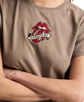 Women's Rolling Stones Patch Cotton T-Shirt