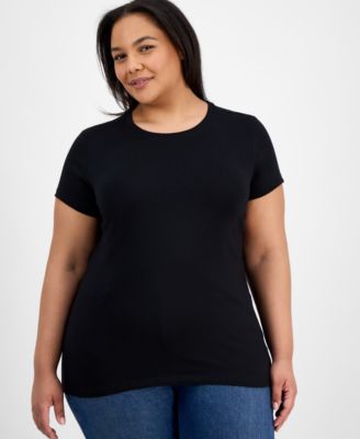 Aveto - Plus Size Basic Crewneck Short-Sleeve T-Shirt