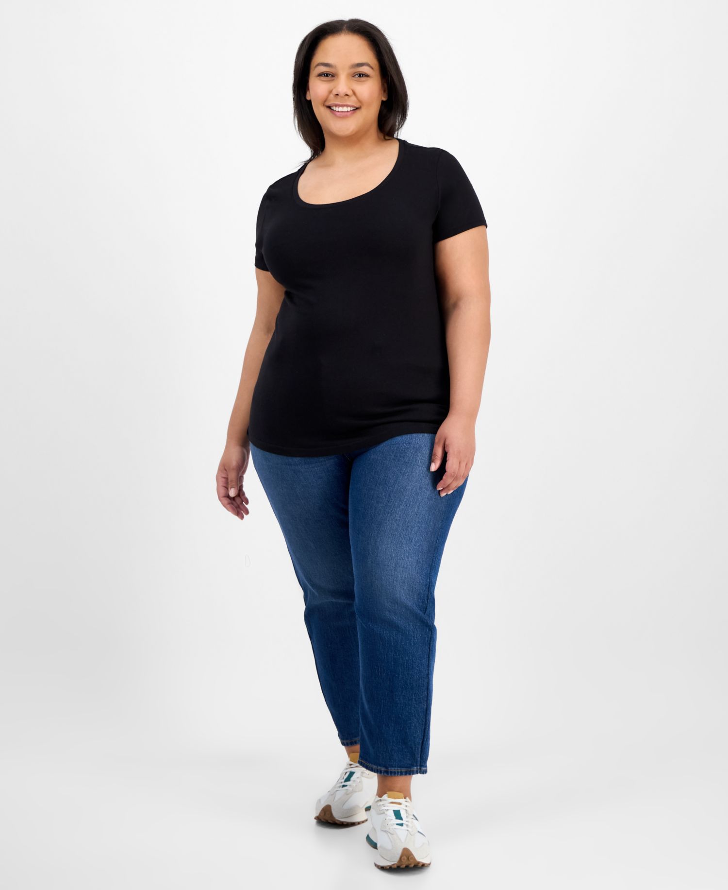 Trendy Plus Size Scoop-Neck T-Shirt