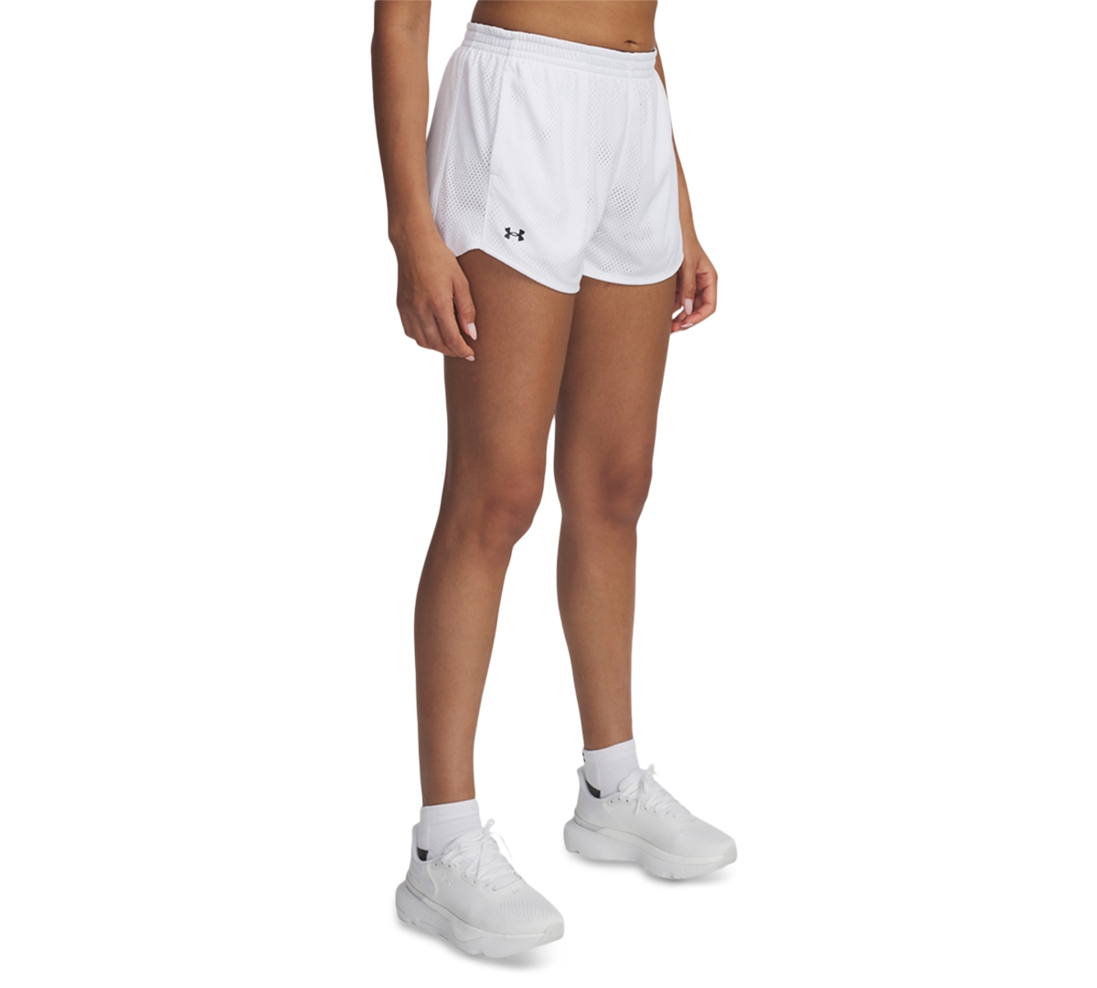 Women's Ua Tech Play Up Mesh Shorts - 100 White