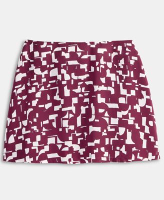 Women's Geo Puzzle Print A-Line Mini Skirt, Exclusively at Macy's