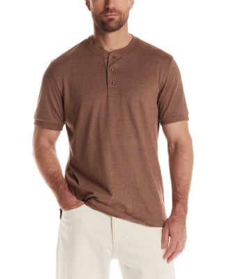 Weatherproof Vintage - Men's Short Sleeve Microstripe Henley